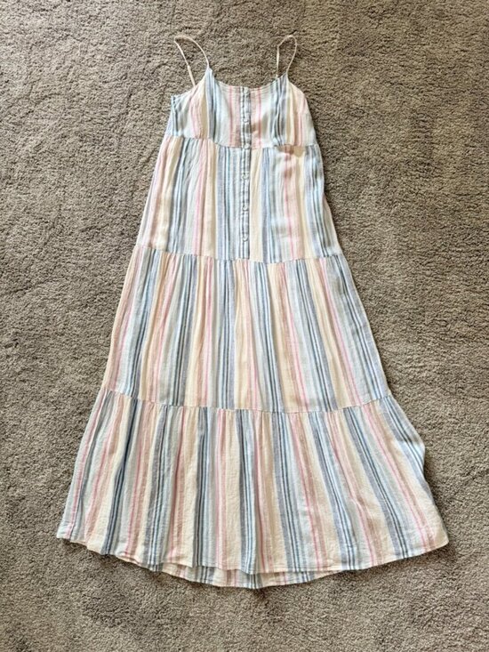 Splendid Dresses & Skirts - Anthropologie Splendid Maxi Dress Stripe Adjustable Spaghetti Straps size Medium